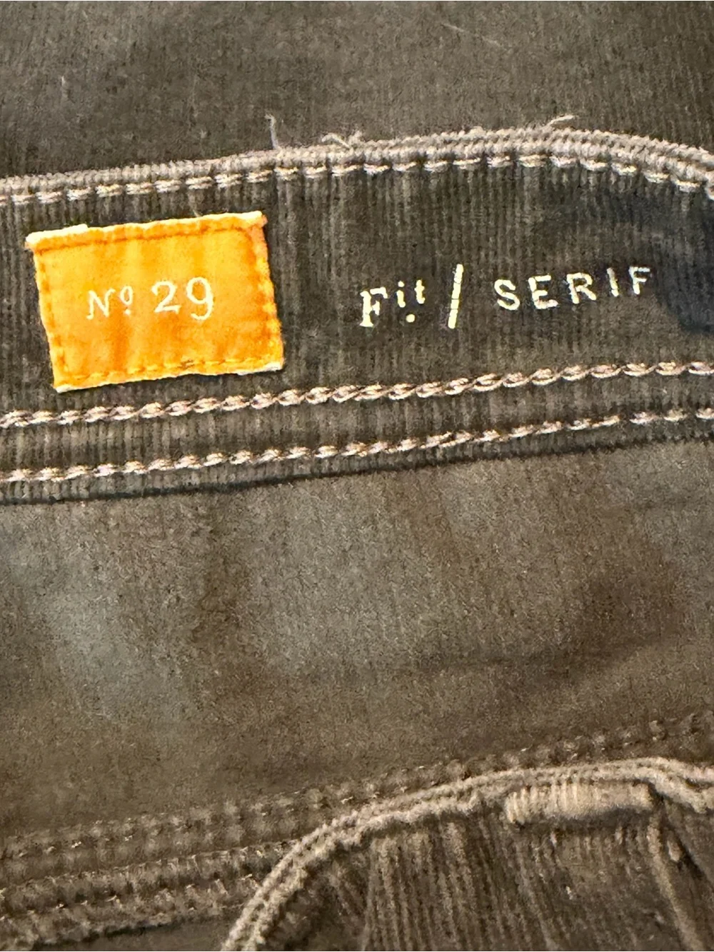 Pilcro & the Letterpress Dark Grey -SZ 29- High Rise Skinny Corduroy Jeans